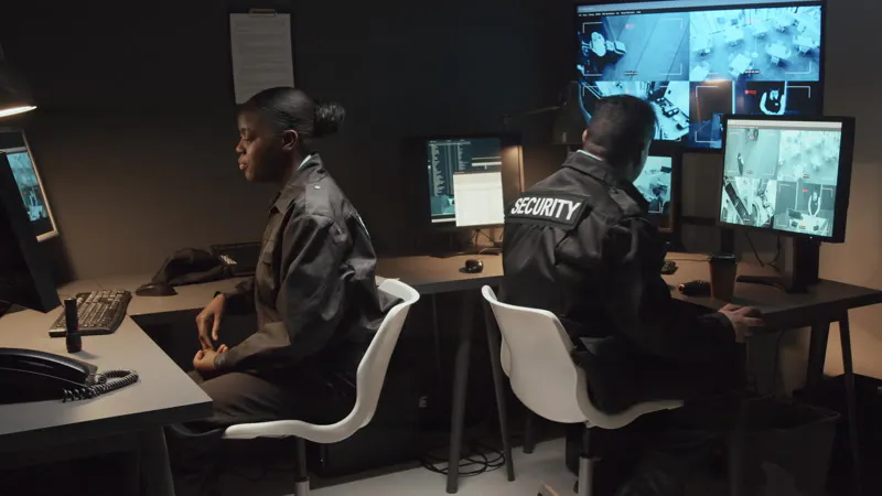 Control Room, Surveillance Sreens, Uniform, Team by Pressmaster – Stock ...