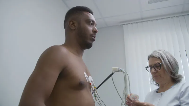 Ecg Testing, Electrocardiogram , Cardio Test, Attaching by Frame Stock ...