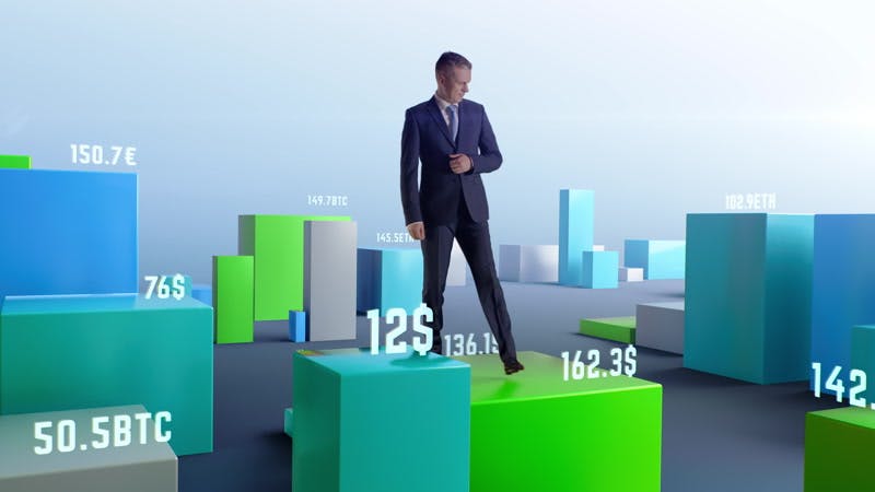 Man Data Diagram Graph By Frame Stock Footage Stock Footage Artlist