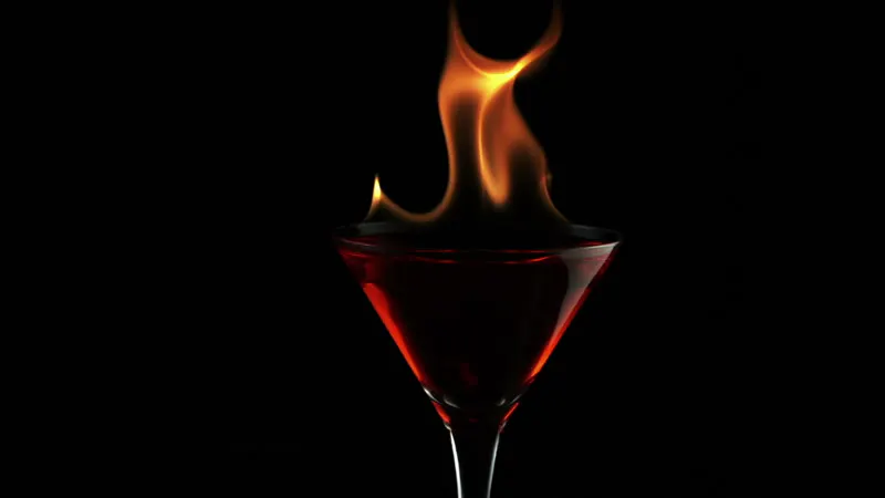 Dramatic, Alcohol, Flame, Flambe by Soraphotography – Stock Footage ...