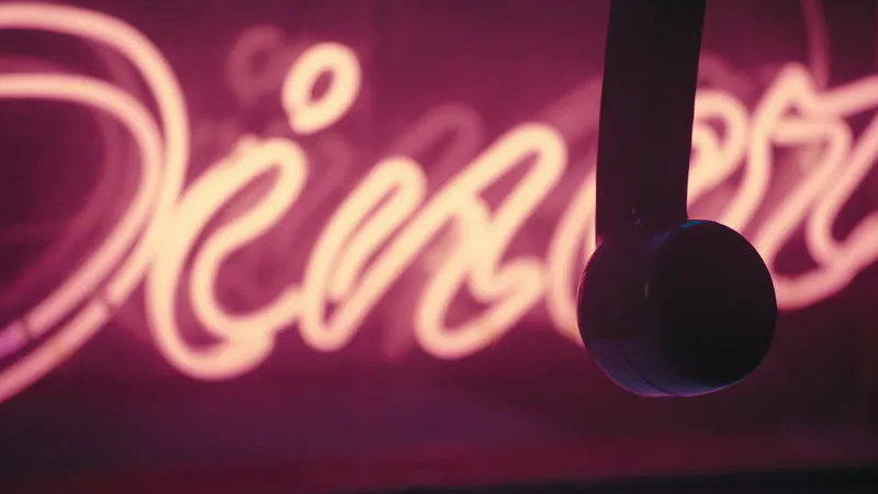 Docu Crime, Strobe Light, Neon Sign, Hanging by Omri Ohana – Stock ...