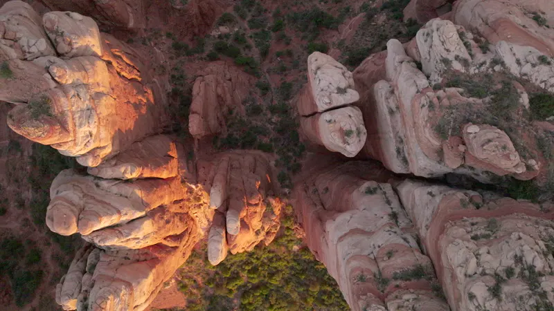 Arizona, Golden Hour, Rock Erosion , Drone by Connect Films Stock ...