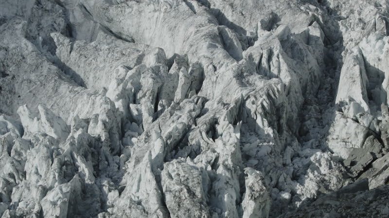ice chunks in a glacier 