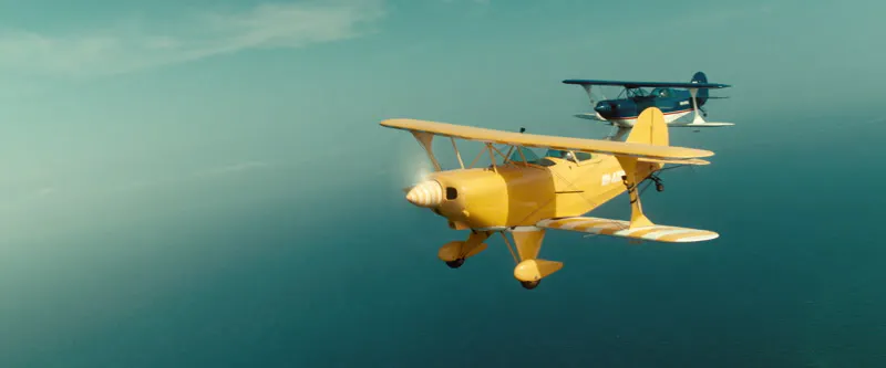 Flying, Airplanes, Yellow, Light Aircraft by Nostalgia – Stock Footage ...