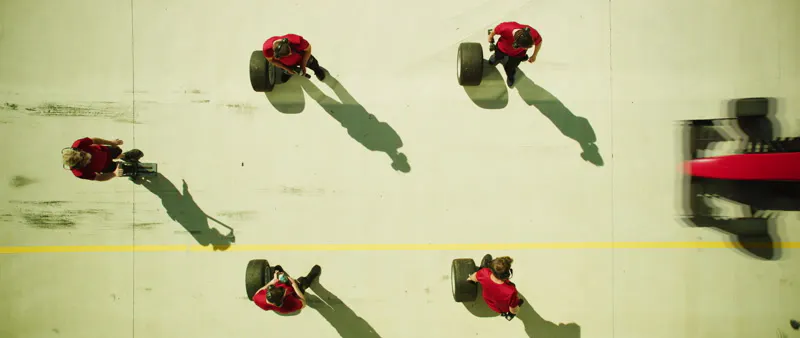 Teamwork, Pit Crew, Race Car, Efficiency by Brad Day – Stock Footage ...
