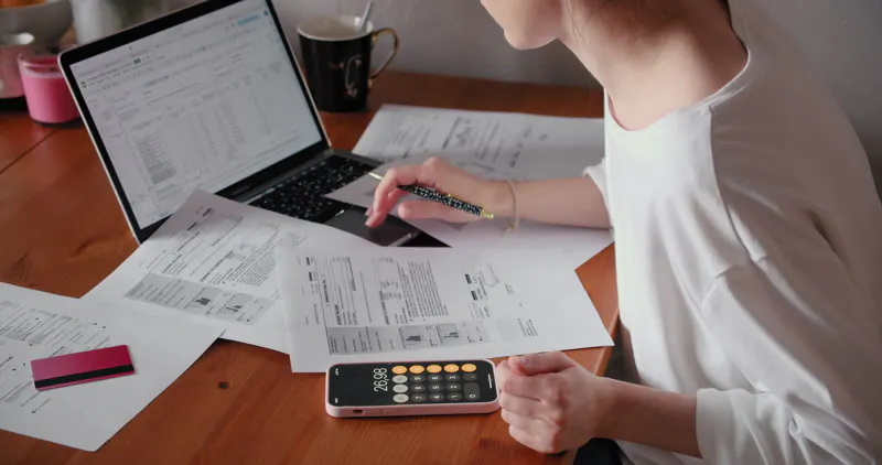Paperwork, Woman, Utility Bill, Calculator by Danil Nevsky – Stock ...