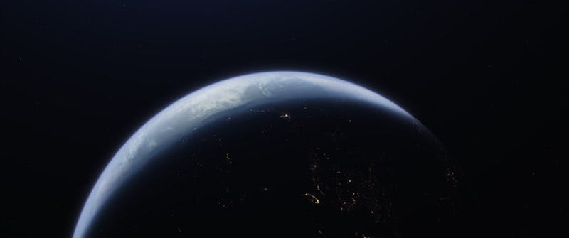 planet earth in space timelapse CGI