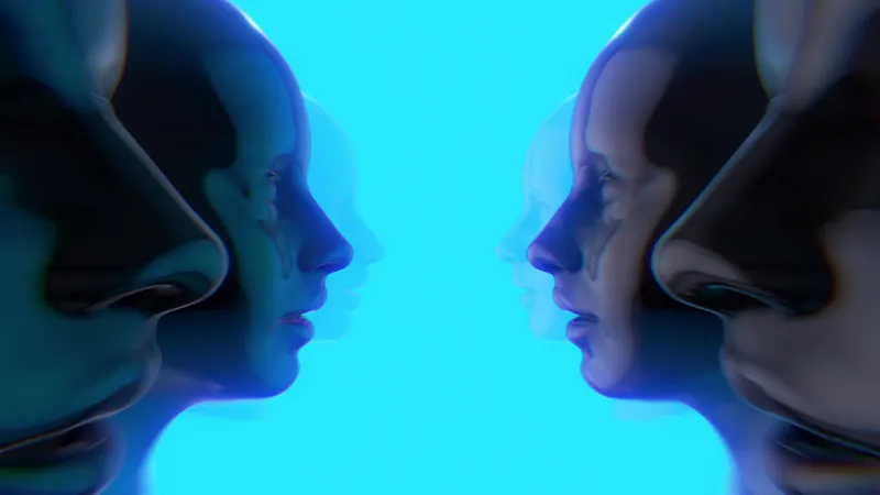 Heads, Infinite, Infinity, Face Profile by Pixel DNA – Stock Footage ...