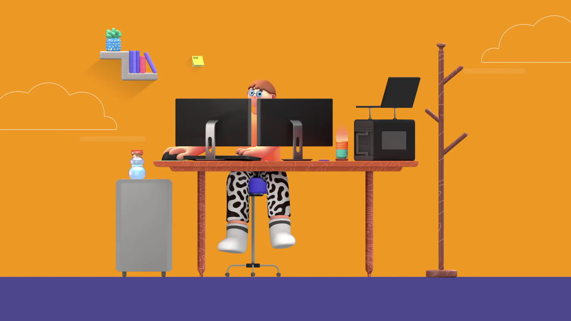 Discover man-working-animation, a story-driven footage | Artlist